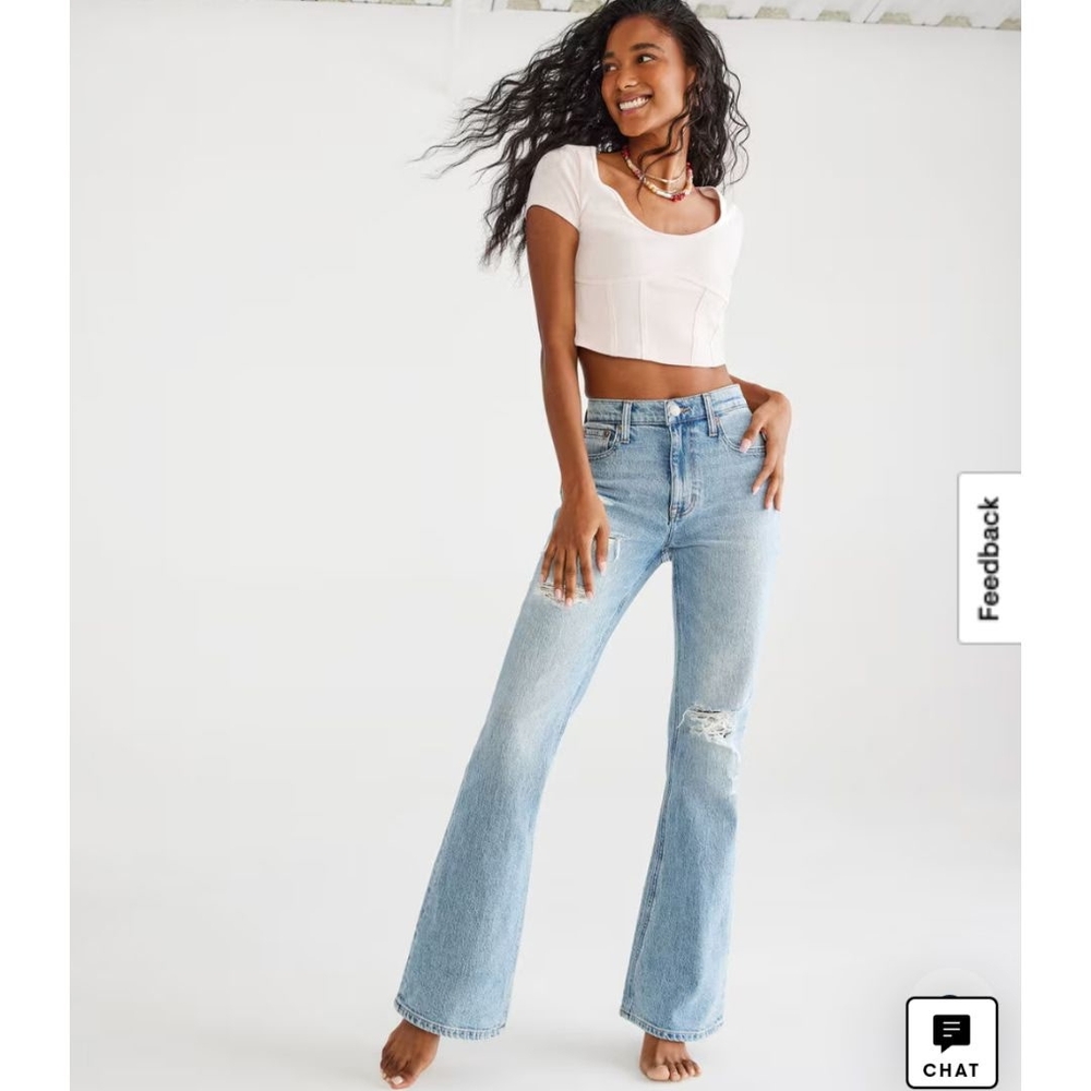 Aeropostale| High Rise Stretch Flare Jeans | NWT | Size 18R - Picture 2 of 4
